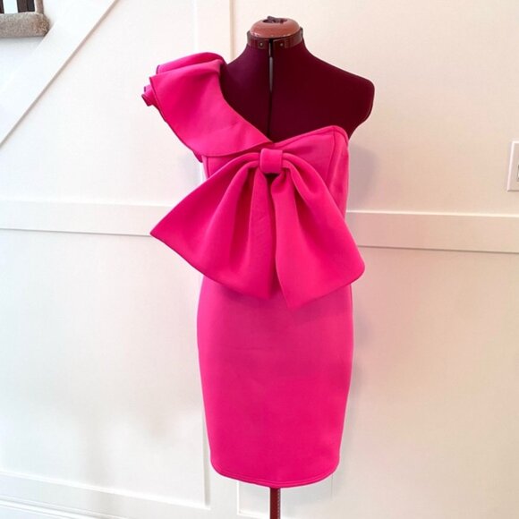 NWT One Shoulder Bodycon Cocktail Dress Size L - Picture 2 of 11